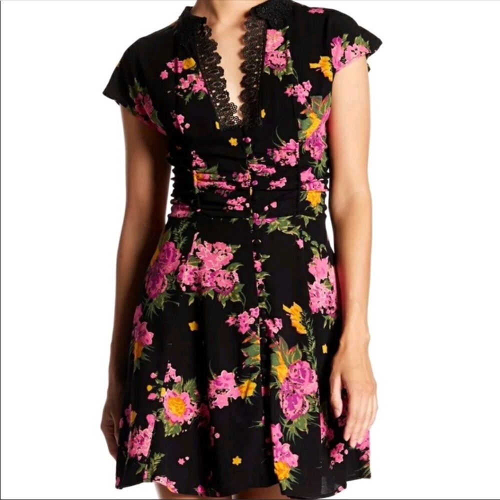 Free People Alora Mini Dress Floral - Picture 2 of 7